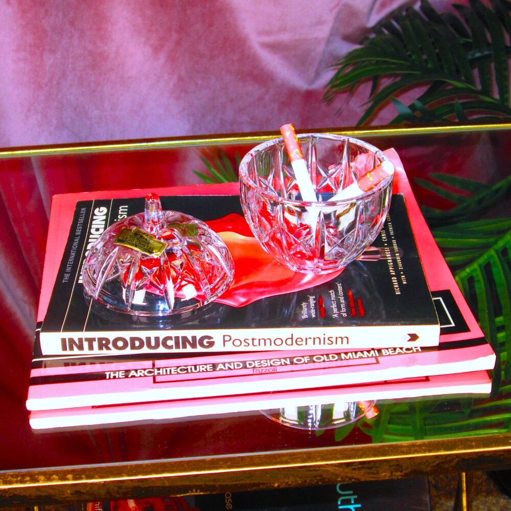 Crystal Apple Ash Tray